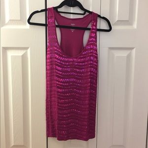Pink Sequin Racerback Tank mossimo